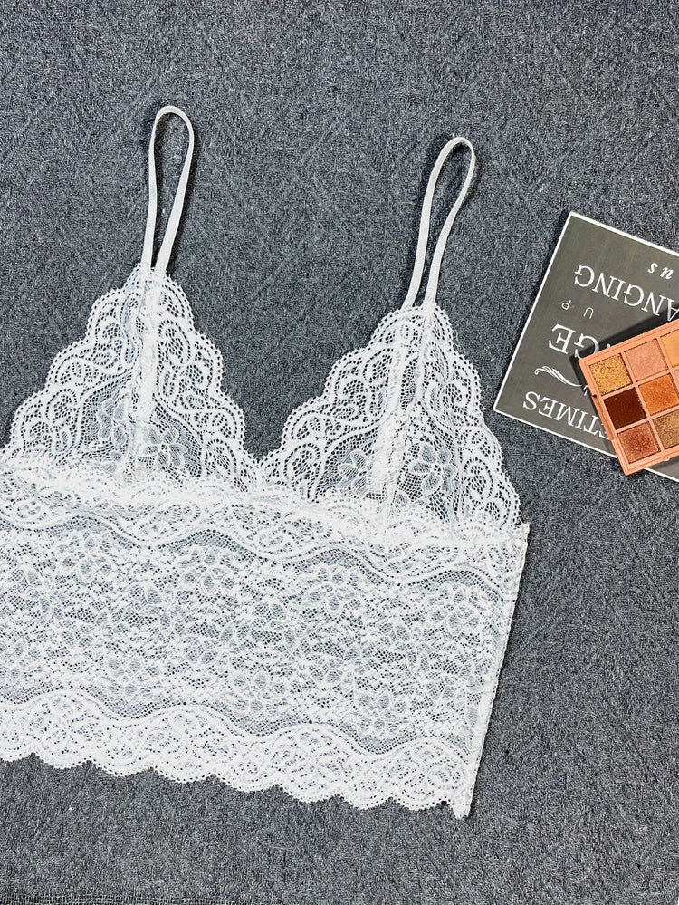 Romantic Scallop Lace Lingerie Set - Seductive Translucent V-Neck Bra & Luxurious Shorts - Feminine Intimate Wear for Women - Comfortable, Sexy & Chic - Lena & Miles Exquisite Boutique LLC.