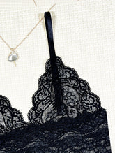 Romantic Scallop Lace Lingerie Set - Seductive Translucent V-Neck Bra & Luxurious Shorts - Feminine Intimate Wear for Women - Comfortable, Sexy & Chic - Lena & Miles Exquisite Boutique LLC.