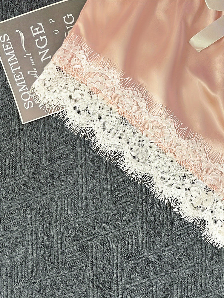 Romantic Scallop Lace Lingerie Set - Seductive Translucent V-Neck Bra & Luxurious Shorts - Feminine Intimate Wear for Women - Comfortable, Sexy & Chic - Lena & Miles Exquisite Boutique LLC.