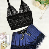 Romantic Scallop Lace Lingerie Set - Seductive Translucent V-Neck Bra & Luxurious Shorts - Feminine Intimate Wear for Women - Comfortable, Sexy & Chic - Lena & Miles Exquisite Boutique LLC.