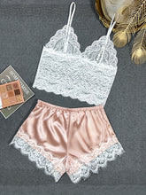 Romantic Scallop Lace Lingerie Set - Seductive Translucent V-Neck Bra & Luxurious Shorts - Feminine Intimate Wear for Women - Comfortable, Sexy & Chic - Lena & Miles Exquisite Boutique LLC.