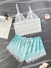 Romantic Scallop Lace Lingerie Set - Seductive Translucent V-Neck Bra & Luxurious Shorts - Feminine Intimate Wear for Women - Comfortable, Sexy & Chic - Lena & Miles Exquisite Boutique LLC.