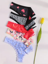 Morvia 5-Piece Lace-trimmed Heart Thongs - Chic, Comfortable Women&