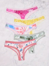 Morvia 5-Piece Lace-trimmed Heart Thongs - Chic, Comfortable Women&