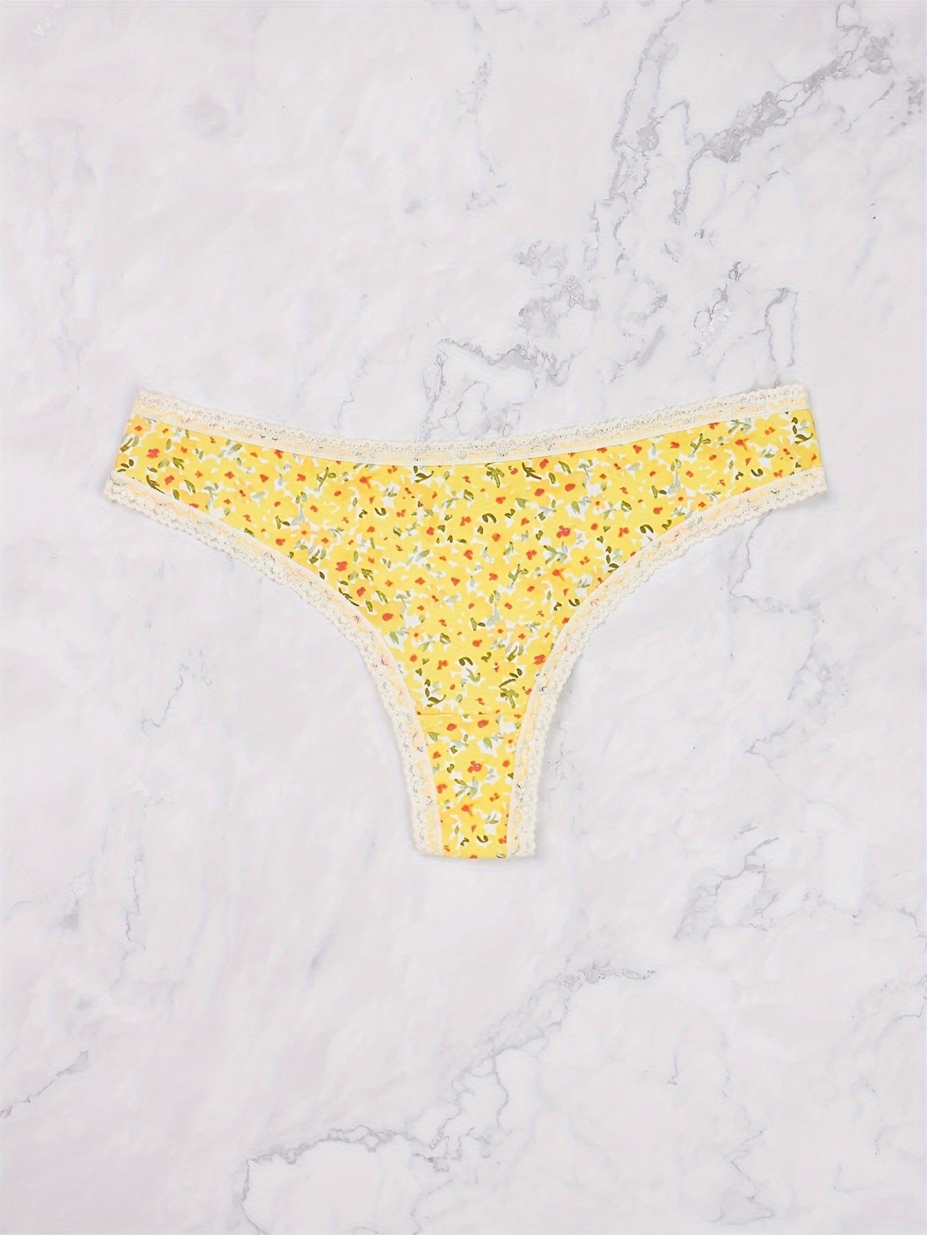 Morvia 5-Piece Lace-trimmed Heart Thongs - Chic, Comfortable Women&