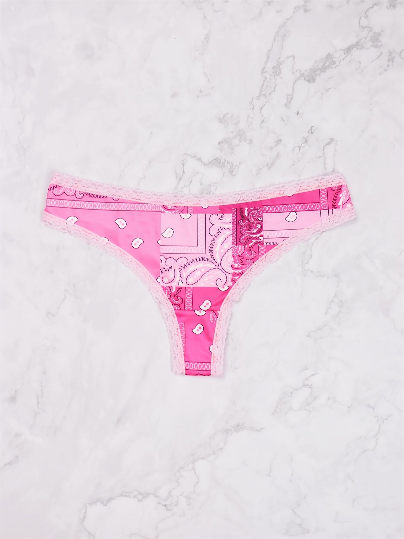 Morvia 5-Piece Lace-trimmed Heart Thongs - Chic, Comfortable Women&