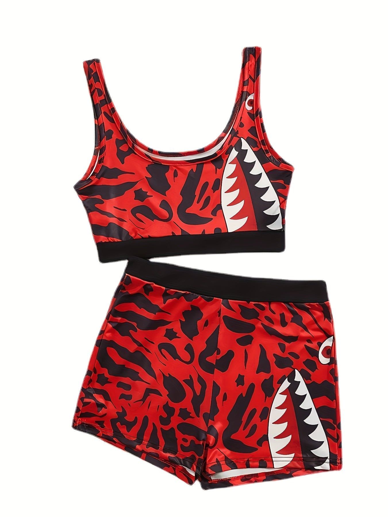 Plus Size Gothic Lingerie Set, Women&