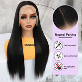 Synthetic 13x6 Lace Front Wigs 180 Density HD Lace Frontal Wigs For Women Long Straight Wigs Straight Hair Heat Resistant Fiber Hair Synthetic Lace Front Wigs 28inch - Lena & Miles Exquisite Boutique LLC.
