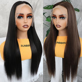 Synthetic 13x6 Lace Front Wigs 180 Density HD Lace Frontal Wigs For Women Long Straight Wigs Straight Hair Heat Resistant Fiber Hair Synthetic Lace Front Wigs 28inch - Lena & Miles Exquisite Boutique LLC.