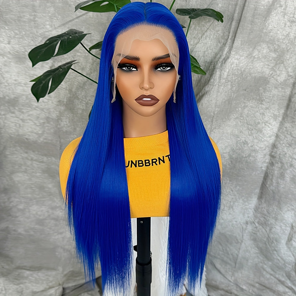 Synthetic 13x6 Lace Front Wigs 180 Density HD Lace Frontal Wigs For Women Long Straight Wigs Straight Hair Heat Resistant Fiber Hair Synthetic Lace Front Wigs 28inch - Lena & Miles Exquisite Boutique LLC.