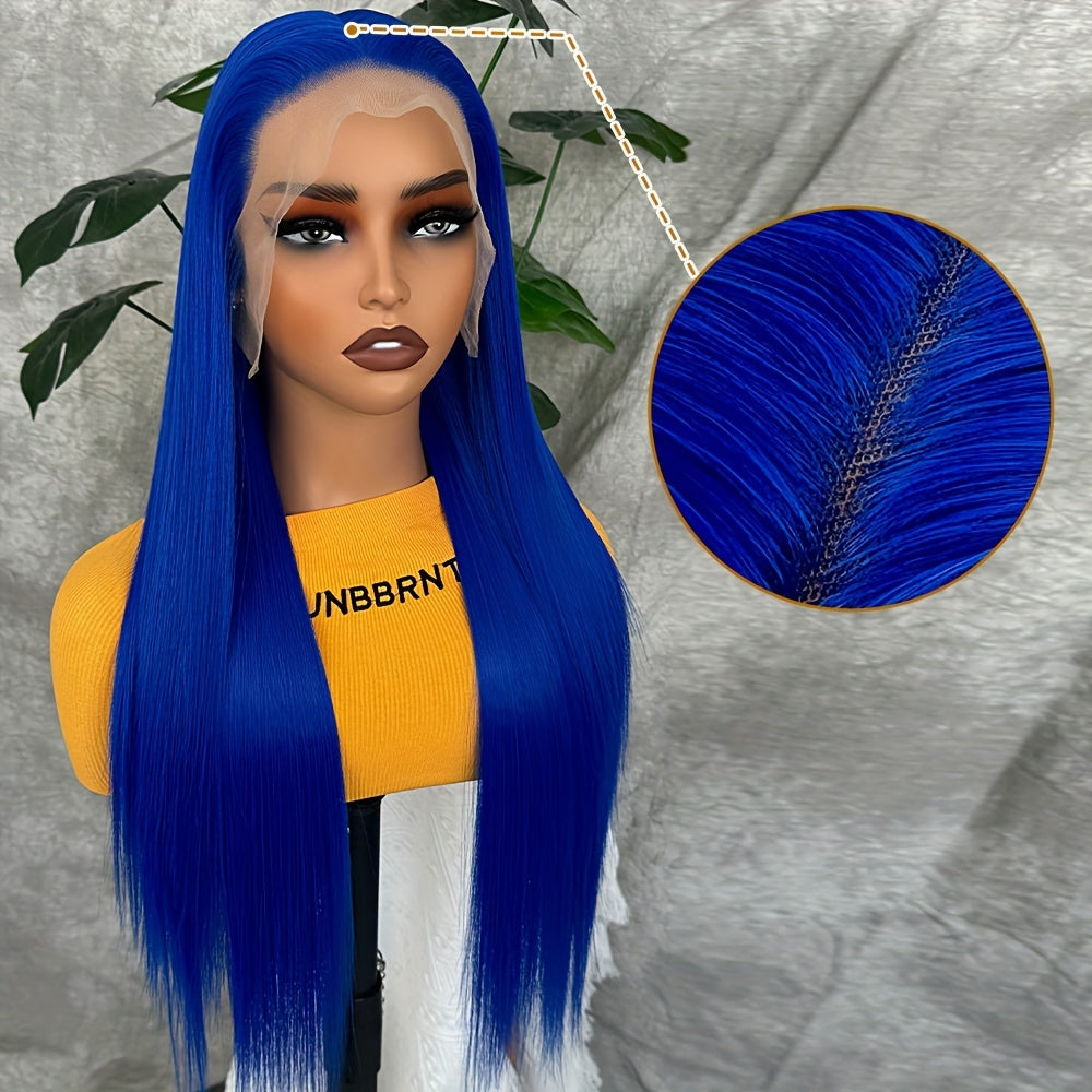 Synthetic 13x6 Lace Front Wigs 180 Density HD Lace Frontal Wigs For Women Long Straight Wigs Straight Hair Heat Resistant Fiber Hair Synthetic Lace Front Wigs 28inch - Lena & Miles Exquisite Boutique LLC.