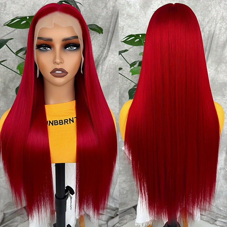 Synthetic 13x6 Lace Front Wigs 180 Density HD Lace Frontal Wigs For Women Long Straight Wigs Straight Hair Heat Resistant Fiber Hair Synthetic Lace Front Wigs 28inch - Lena & Miles Exquisite Boutique LLC.