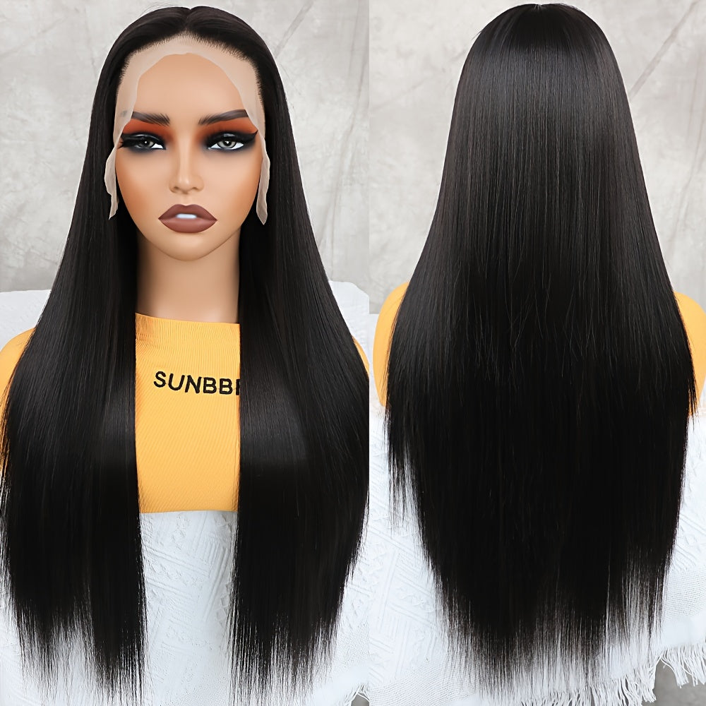 Synthetic 13x6 Lace Front Wigs 180 Density HD Lace Frontal Wigs For Women Long Straight Wigs Straight Hair Heat Resistant Fiber Hair Synthetic Lace Front Wigs 28inch - Lena & Miles Exquisite Boutique LLC.