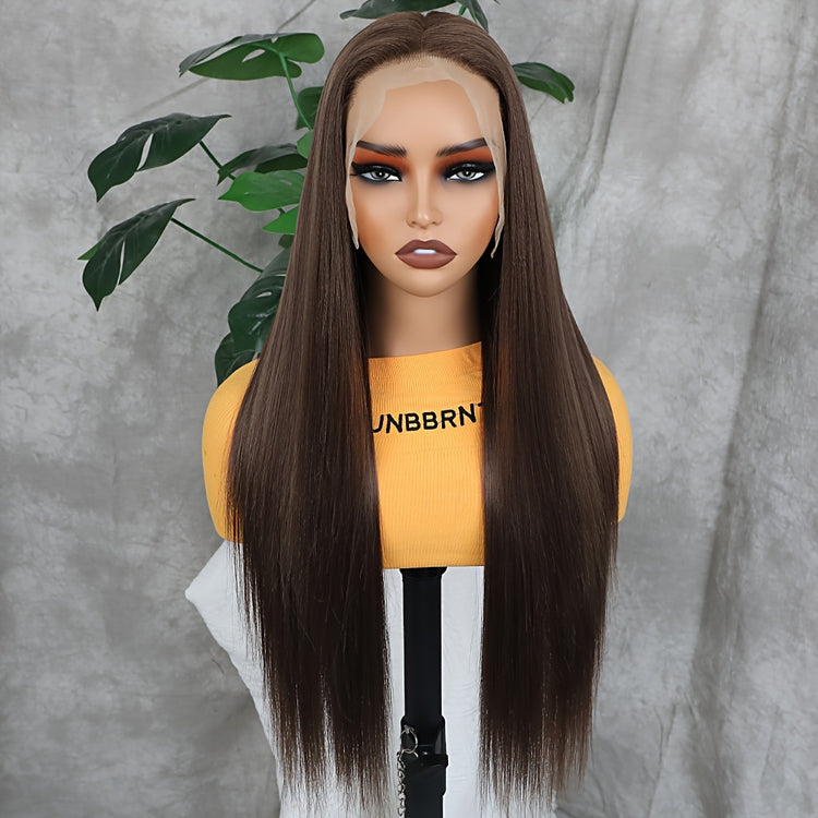 Synthetic 13x6 Lace Front Wigs 180 Density HD Lace Frontal Wigs For Women Long Straight Wigs Straight Hair Heat Resistant Fiber Hair Synthetic Lace Front Wigs 28inch - Lena & Miles Exquisite Boutique LLC.