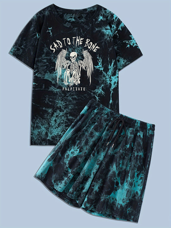 y2k 2Pcs Trendy Tie Dye Outfits For Men, Casual - Lena & Miles Exquisite Boutique LLC.