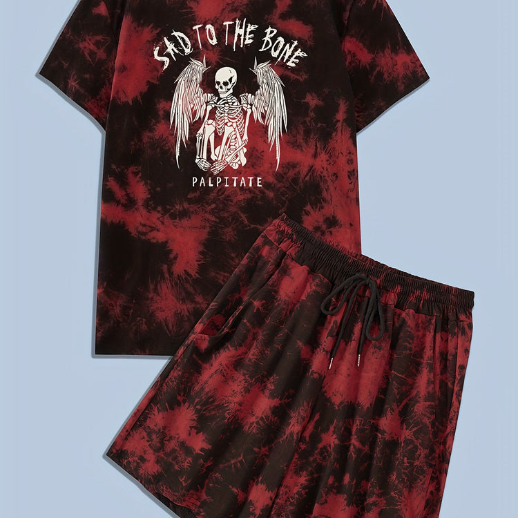 y2k 2Pcs Trendy Tie Dye Outfits For Men, Casual - Lena & Miles Exquisite Boutique LLC.