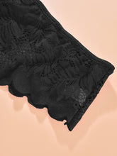 Floral Lace Thongs, Soft & Comfy Scallop Trim Panties, Women&