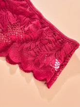 Floral Lace Thongs, Soft & Comfy Scallop Trim Panties, Women&