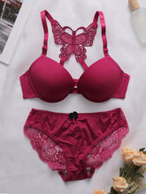 Intimate Lace Lingerie Set - Seductive Plunge Bra with Front Buckle & Scallop Trim Panties - Intricate Detailing for Womens Underwear - Lena & Miles Exquisite Boutique LLC.