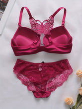 Intimate Lace Lingerie Set - Seductive Plunge Bra with Front Buckle & Scallop Trim Panties - Intricate Detailing for Womens Underwear - Lena & Miles Exquisite Boutique LLC.