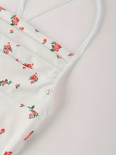 Sultry Floral Print Slip Dress, Criss Cross Back Sleeveless Babydoll, Women&