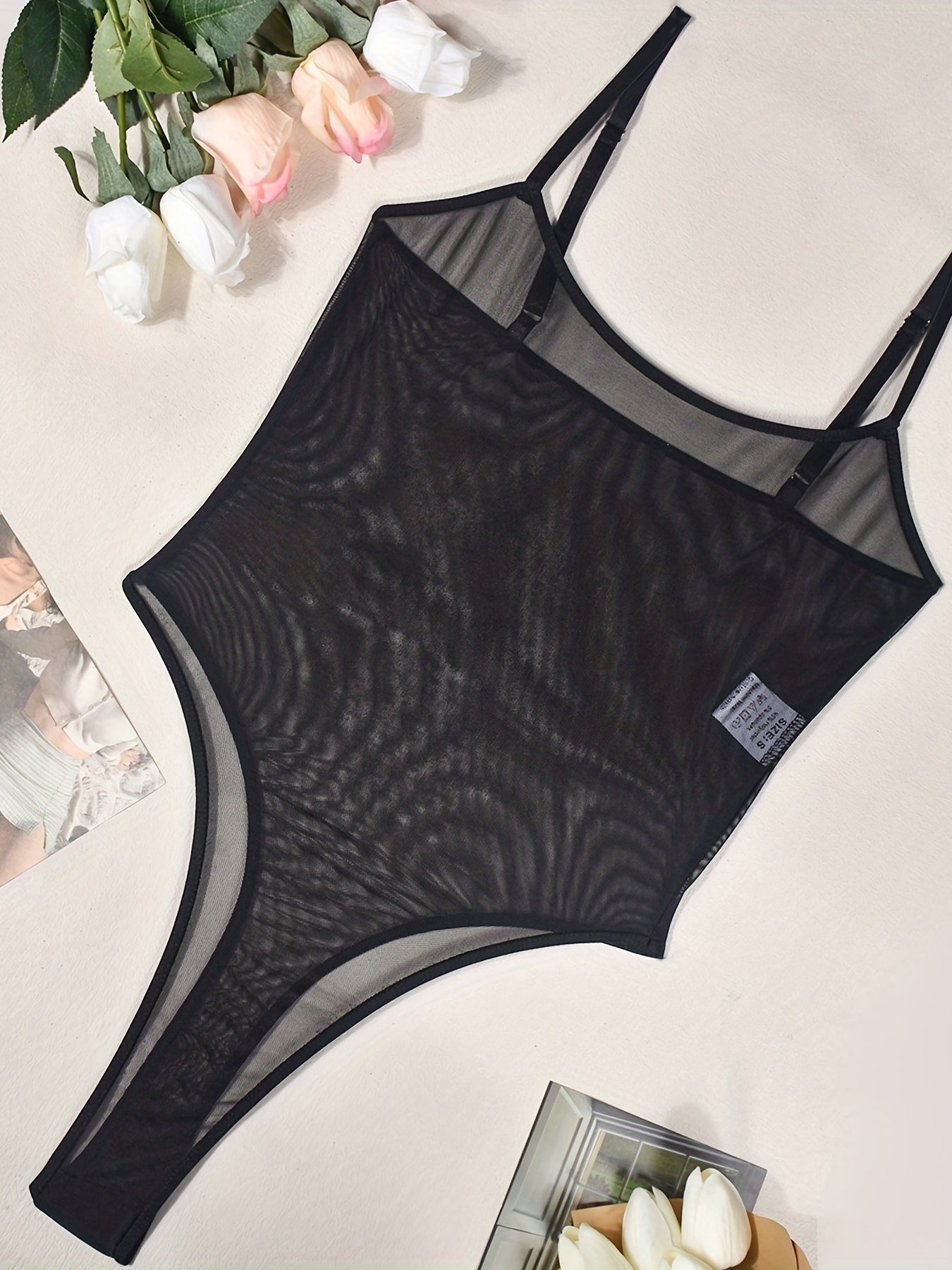 Sultry Thin Shoulder Strap Bodysuit - Seamless, Lingerie-Free, Underpants-Free Design - Womens Sexy, Comfortable, Body-Hugging Clothing for a Night Out - Lena & Miles Exquisite Boutique LLC.