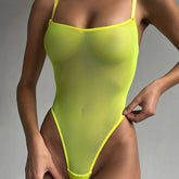 Sultry Thin Shoulder Strap Bodysuit - Seamless, Lingerie-Free, Underpants-Free Design - Womens Sexy, Comfortable, Body-Hugging Clothing for a Night Out - Lena & Miles Exquisite Boutique LLC.