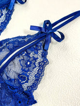Sexy Floral Lace Lingerie Set With Hollow Bra And Open Crotch Panties For Women - Lena & Miles Exquisite Boutique LLC.