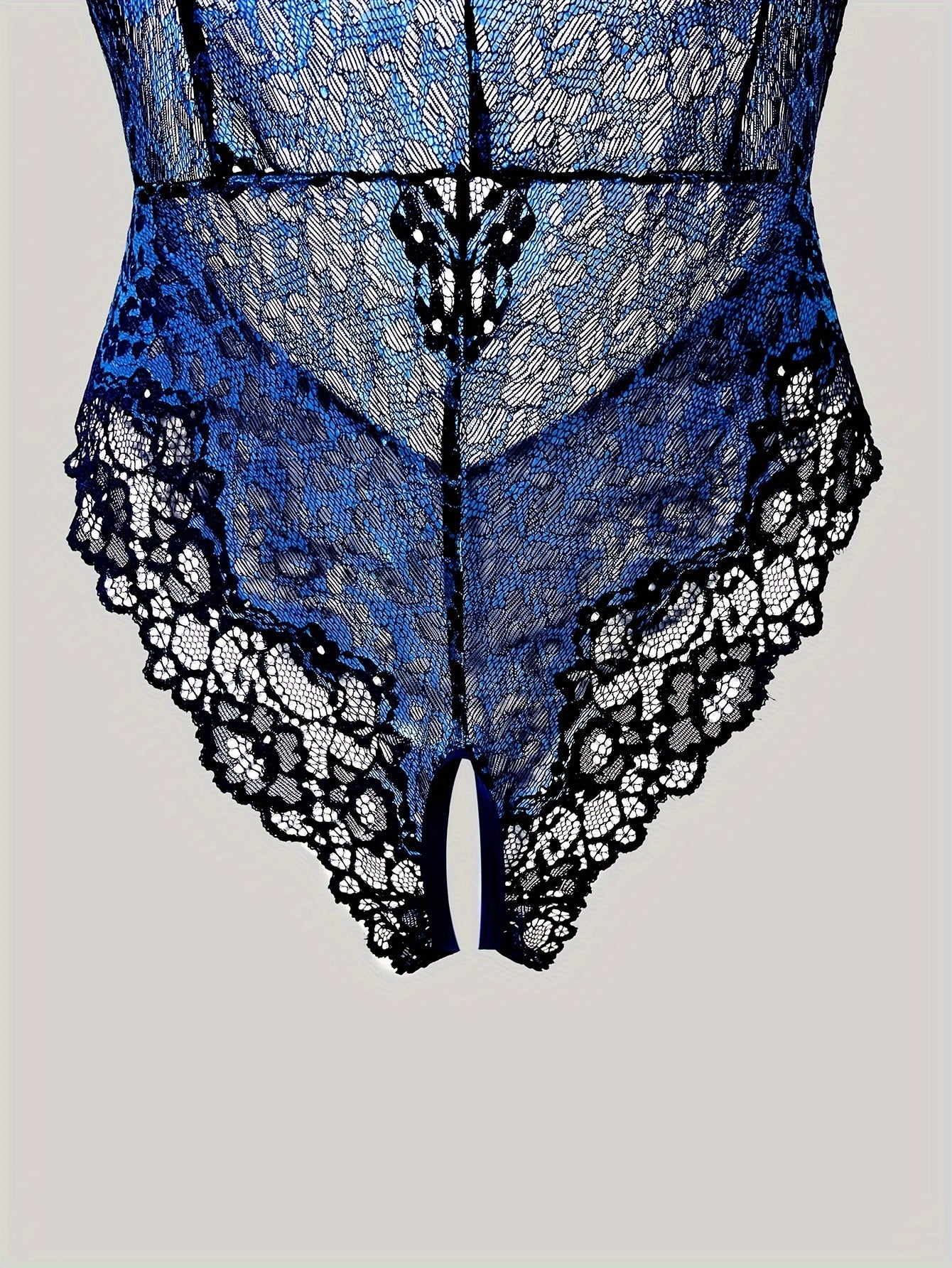 Floral Lace Teddy Bodysuit - Semi-Sheer, Deep V Backless, Open Crotch, Sexy Lingerie for Women - Elegant, Adult, Underwear, Halter Neck Design - Lena & Miles Exquisite Boutique LLC.