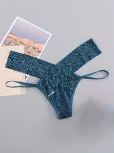 6pcs Floral Lace Panties, Hollow Out Breathable Intimates Panties, Women&