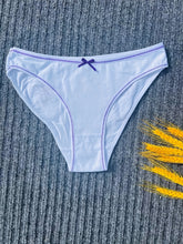 7 Pcs Letter Pint Bow Tie Briefs, Comfy & Breathable Mid-Rise Intimates Panties, Women&