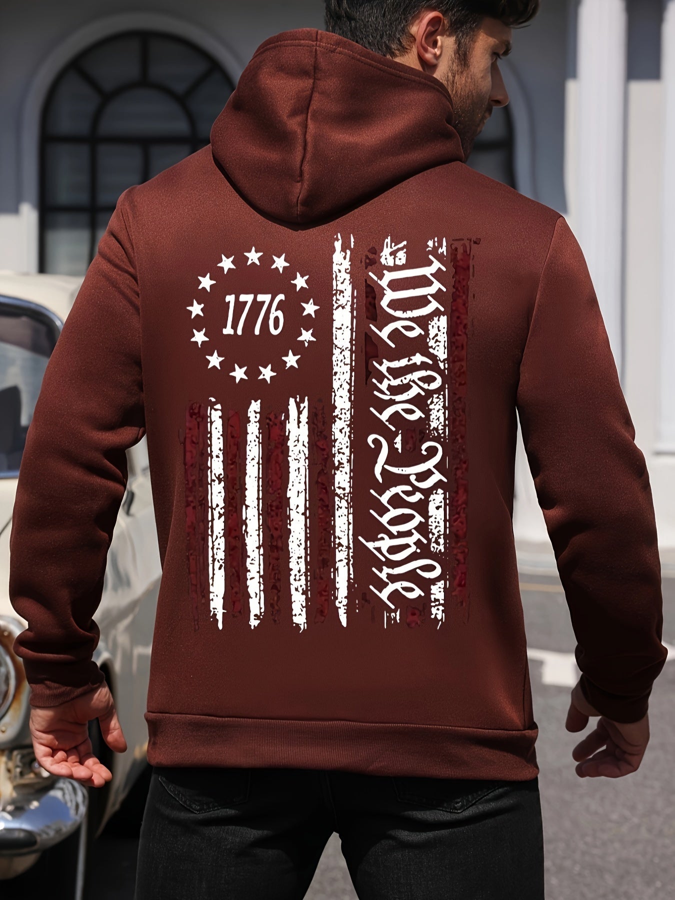 American Flag Print Men&