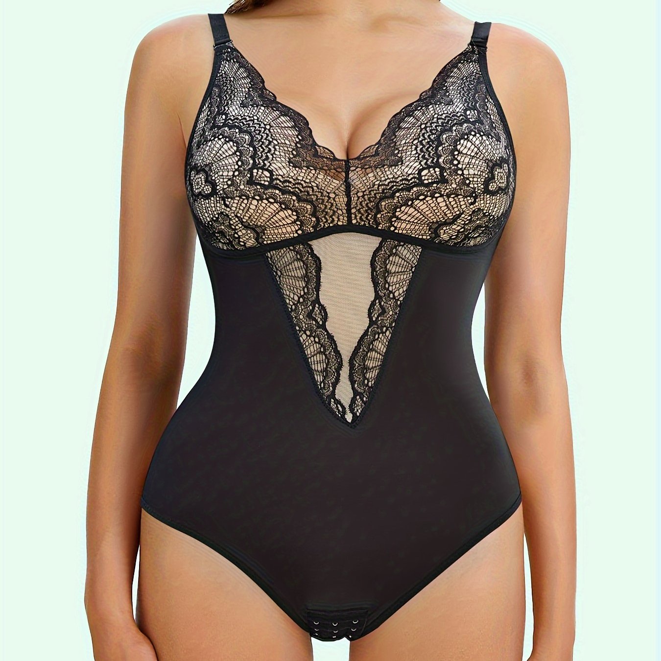 Wanfisto Lace Shapewear Bodysuit Tummy - Lena & Miles Exquisite Boutique LLC.