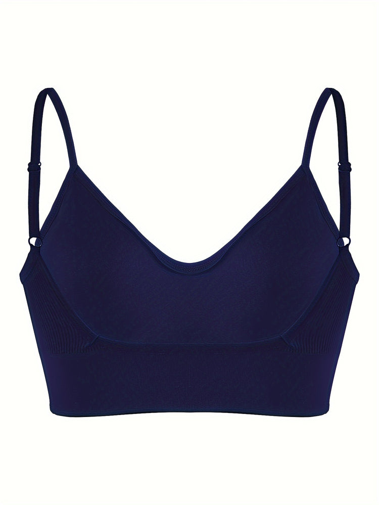 ComfyFit Solid Ribbed Sports Bra - Sports Bras for Women, Breathable Workout Fitness Intimates, Lingerie and Underwear with Superior Comfort and Support - Lena & Miles Exquisite Boutique LLC.