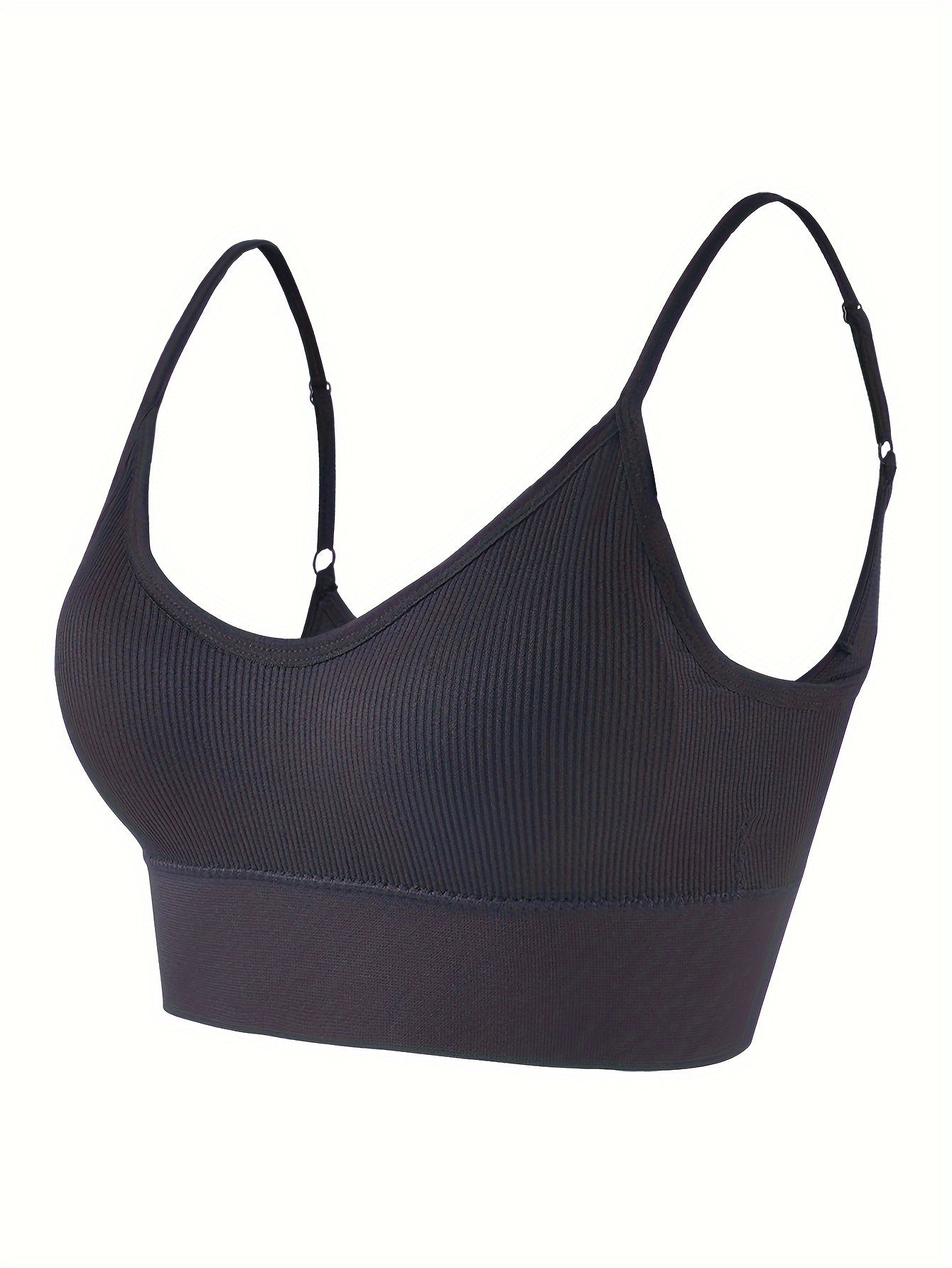 ComfyFit Solid Ribbed Sports Bra - Sports Bras for Women, Breathable Workout Fitness Intimates, Lingerie and Underwear with Superior Comfort and Support - Lena & Miles Exquisite Boutique LLC.