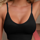 ComfyFit Solid Ribbed Sports Bra - Sports Bras for Women, Breathable Workout Fitness Intimates, Lingerie and Underwear with Superior Comfort and Support - Lena & Miles Exquisite Boutique LLC.