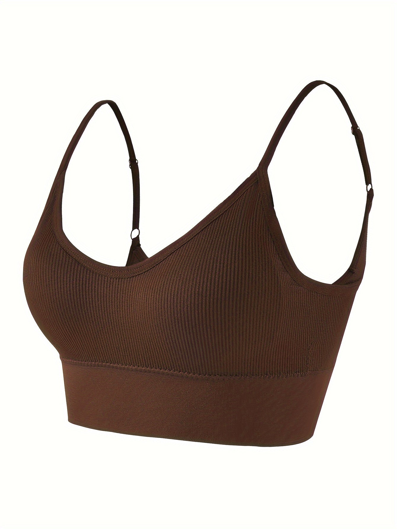 ComfyFit Solid Ribbed Sports Bra - Sports Bras for Women, Breathable Workout Fitness Intimates, Lingerie and Underwear with Superior Comfort and Support - Lena & Miles Exquisite Boutique LLC.