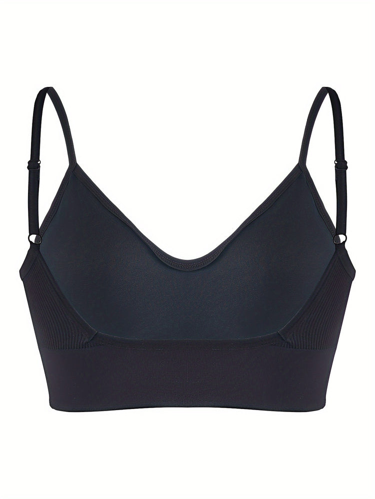 ComfyFit Solid Ribbed Sports Bra - Sports Bras for Women, Breathable Workout Fitness Intimates, Lingerie and Underwear with Superior Comfort and Support - Lena & Miles Exquisite Boutique LLC.