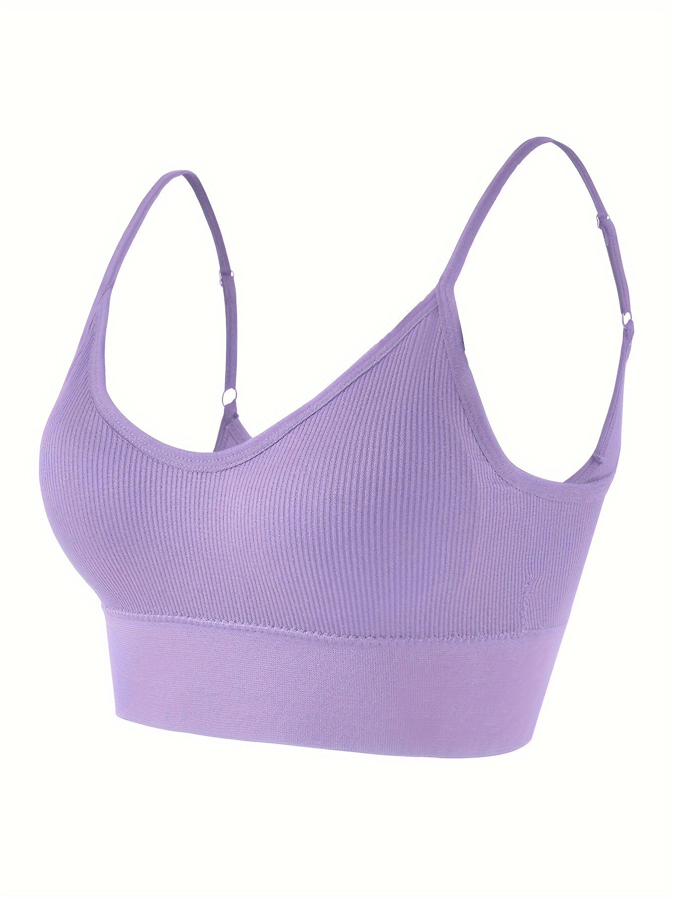 ComfyFit Solid Ribbed Sports Bra - Sports Bras for Women, Breathable Workout Fitness Intimates, Lingerie and Underwear with Superior Comfort and Support - Lena & Miles Exquisite Boutique LLC.