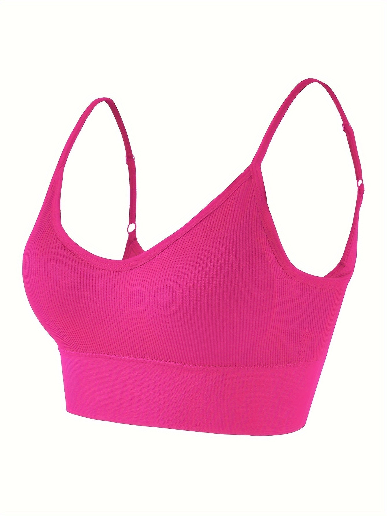 ComfyFit Solid Ribbed Sports Bra - Sports Bras for Women, Breathable Workout Fitness Intimates, Lingerie and Underwear with Superior Comfort and Support - Lena & Miles Exquisite Boutique LLC.