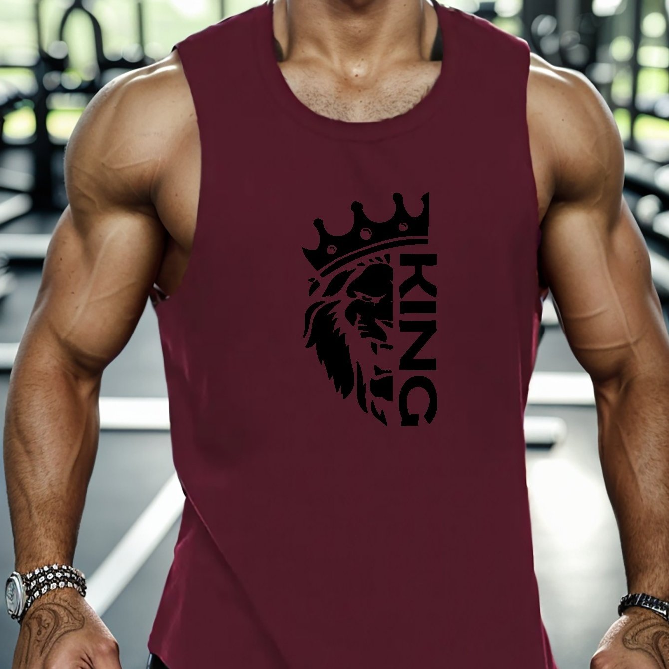 King And Crown Print Summer Men&