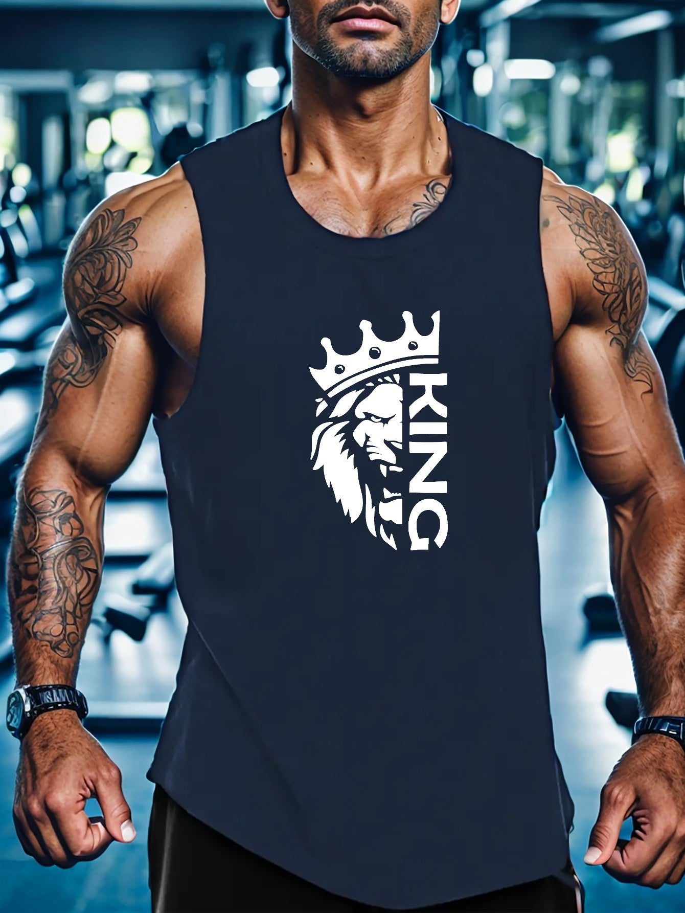 King And Crown Print Summer Men&