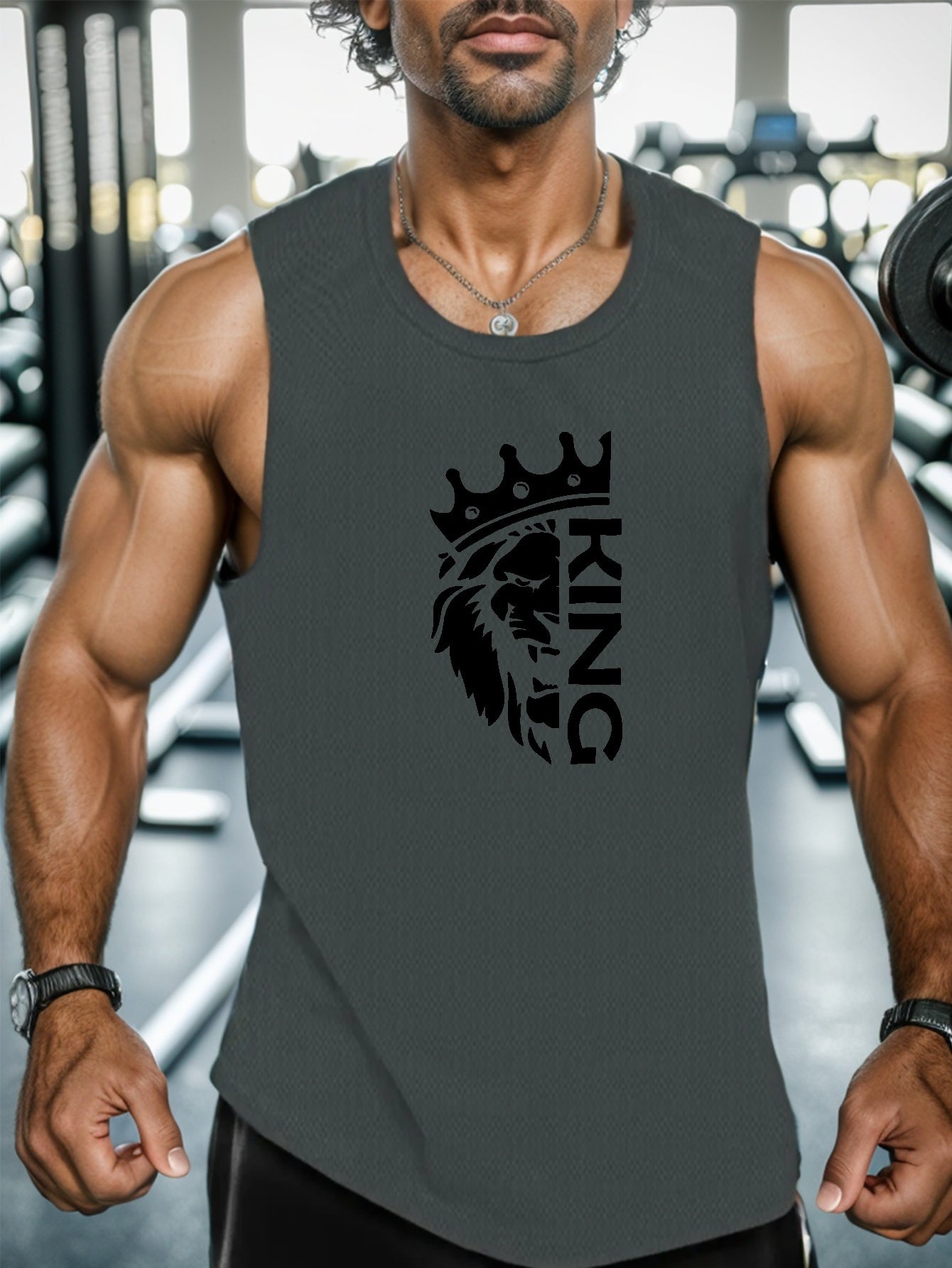 King And Crown Print Summer Men&