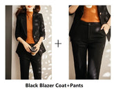 Elegant Women Formal Business Suits Senior Fabric Autumn Winter Professional Office Work Wear Pantsuits Blazers Trousers 3pieces - Lena & Miles Exquisite Boutique LLC.