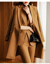 Elegant Women Formal Business Suits Senior FabricOffice Work Wear Pantsuits Blazers Trousers 3pieces - Lena & Miles Exquisite Boutique LLC.