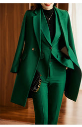 Elegant Women Formal Business Suits Senior FabricOffice Work Wear Pantsuits Blazers Trousers 3pieces - Lena & Miles Exquisite Boutique LLC.