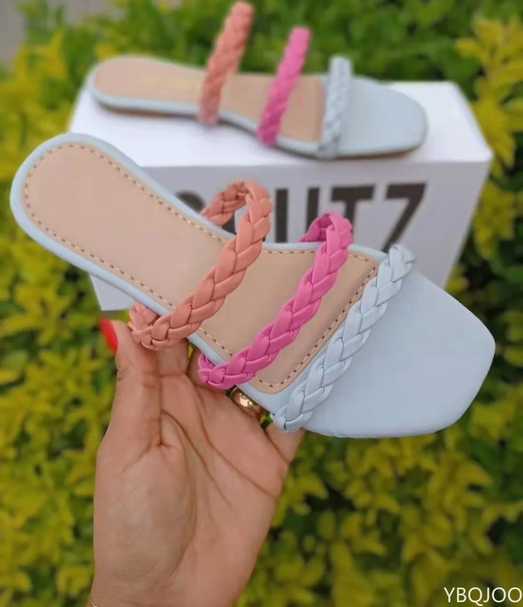 2022 NEW Women Cute Light Weight Summer Hemp Home Slippers Lady Casual Sweet Summer Beach Comfort Slippers shoes for women - Lena & Miles Exquisite Boutique LLC.