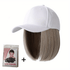 Hat Wigs Short Straight Bob Wigs With Baseball Cap, Adjustable Hat Wgs, Glueless Baseball Cap With Straight Bob Hair Wigs - Lena & Miles Exquisite Boutique LLC.