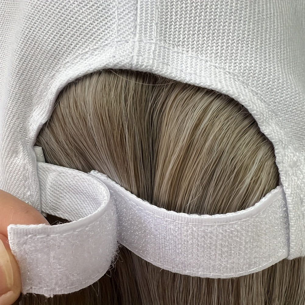 Hat Wigs Short Straight Bob Wigs With Baseball Cap, Adjustable Hat Wgs, Glueless Baseball Cap With Straight Bob Hair Wigs - Lena & Miles Exquisite Boutique LLC.