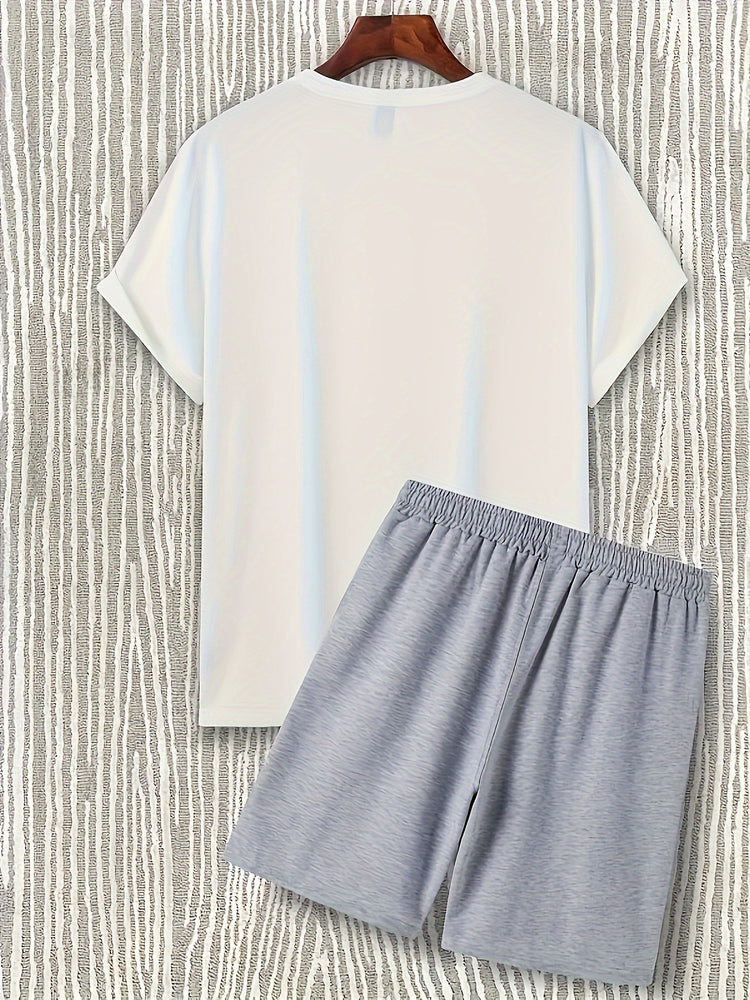 Letter K With Crown Pattern 2Pcs Outfits For Men - Lena & Miles Exquisite Boutique LLC.